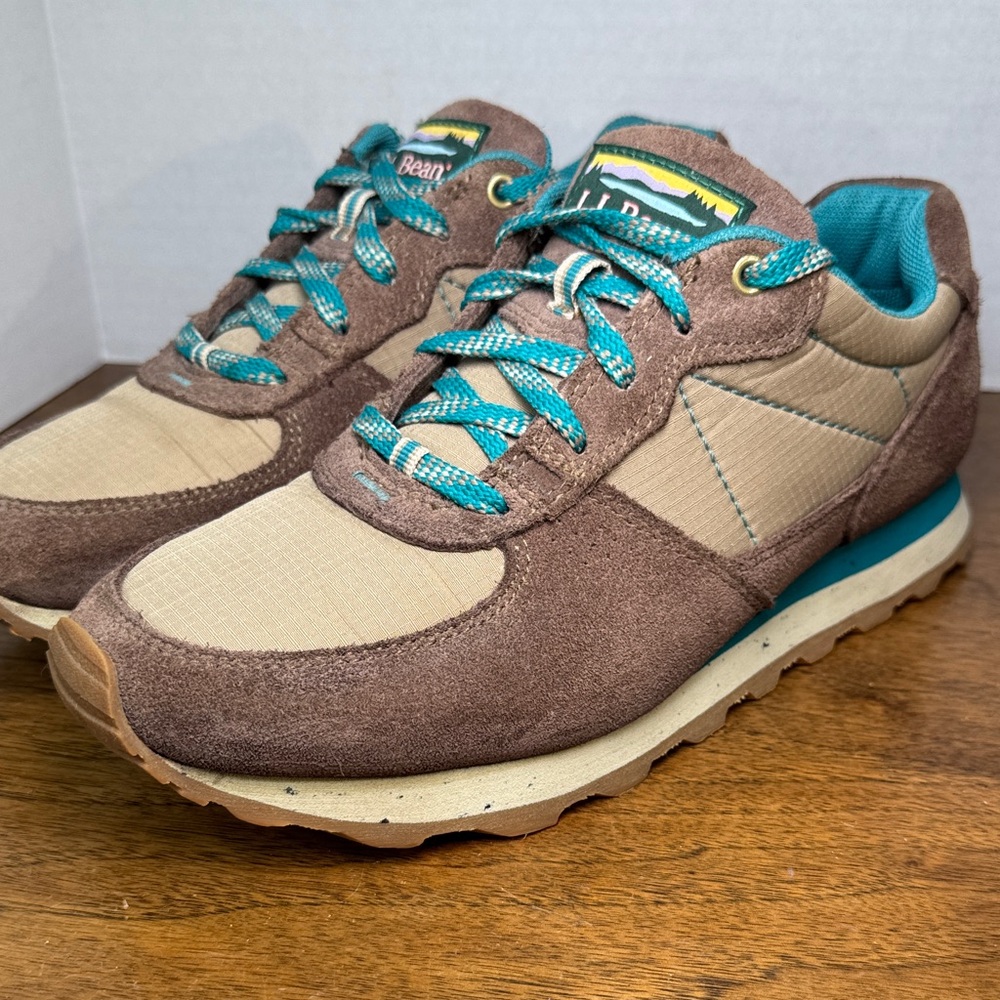 L.L. Bean Brown and Teal Women's Sneakers